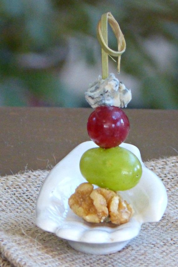 Bite sized Grape, Walnut & Blue Cheese Salad