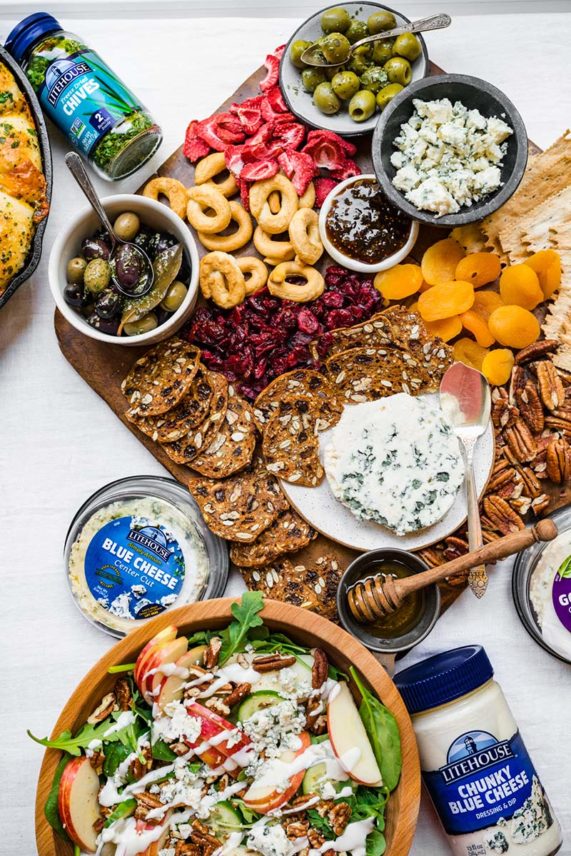 Fall Cheese Board with Litehouse Simply Artisan Center Cut Cheese