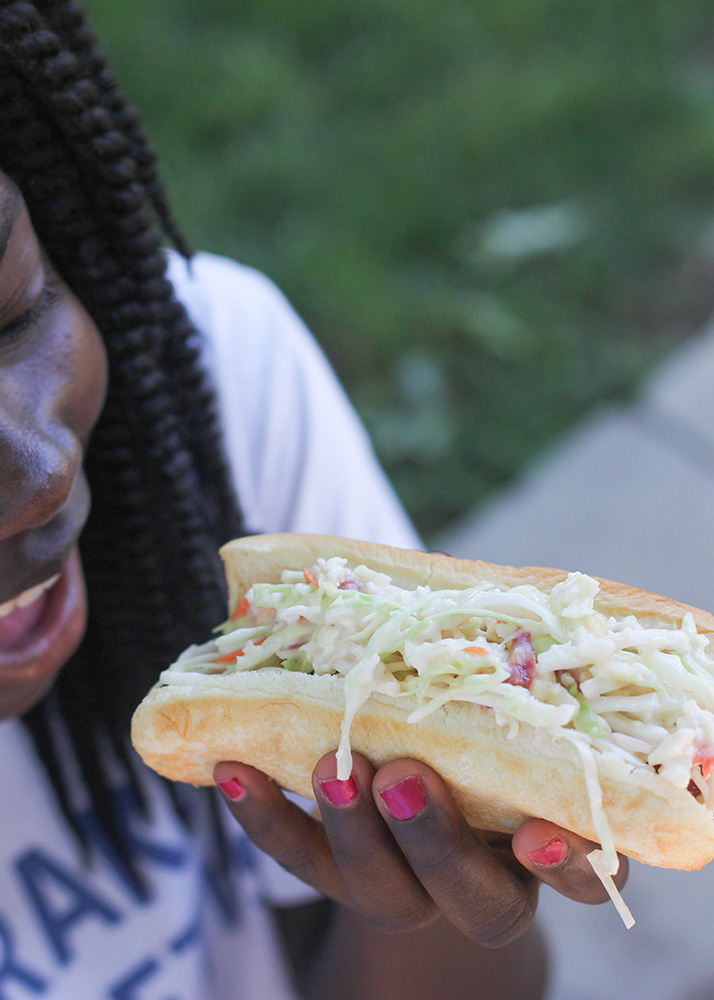 Build your own backyard hot dog bar with Litehouse Coleslaw Dressing