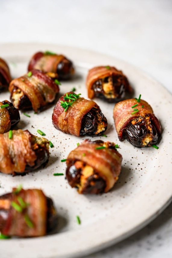 Gorgonzola Date Bites with Bacon fresh from the oven