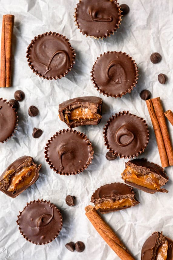 Assortment of Pumpkin Spice Caramel Cups
