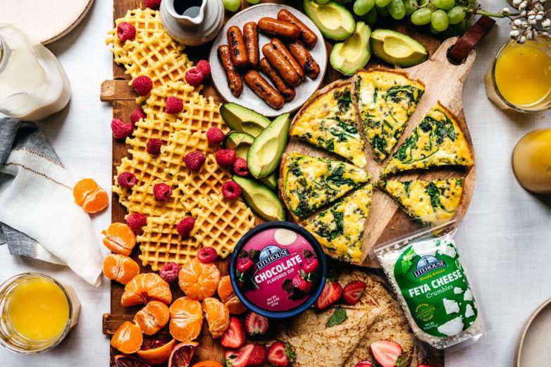 Breakfast Charcuterie Board from above
