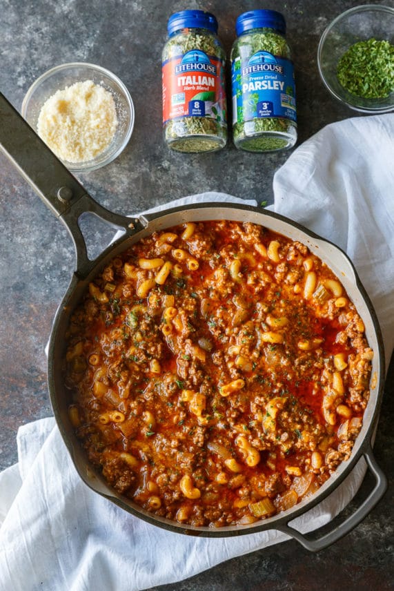 Supper in a Skillet right off the stove